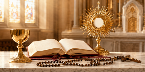 The Three Pillars of a Strong Catholic Prayer Life: Mass, Rosary, and Adoration