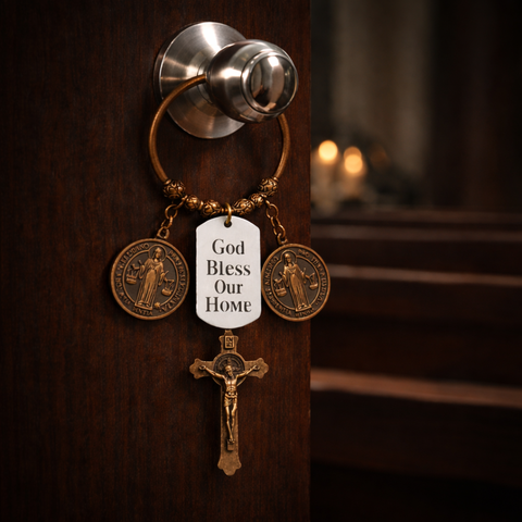Personalized St. Benedict Door Hanger