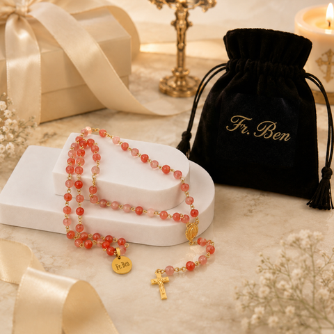 Personalized Marian Medal Catholic Rosary