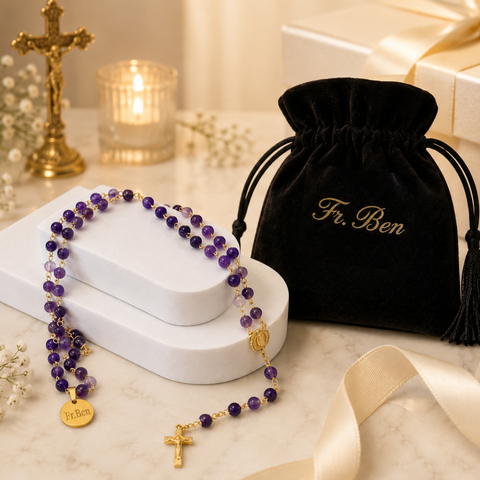 Personalized Marian Medal Catholic Rosary