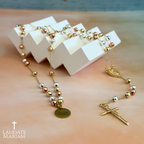 Our Lady of Guadalupe Personalized Rosary – Custom Engraved Stainless Steel Beads