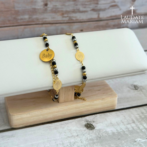 Personalized Miraculous Medal Bracelet – Engraved Name | Stainless Steel