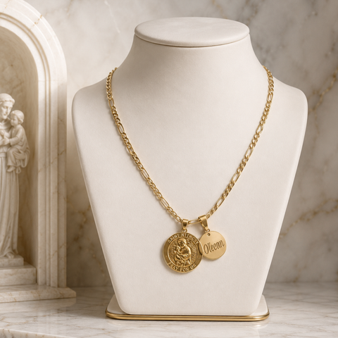 Personalized St. Anthony Medal Necklace