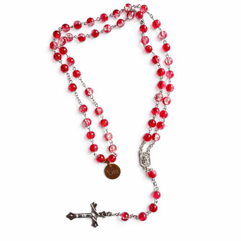 Our Lady of Lourdes with Saint Bernadette Personalized Rosary
