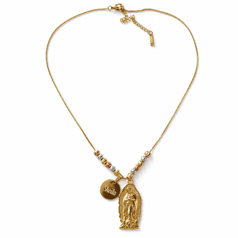 Our Lady of Grace Virgin Mary Medal Necklace