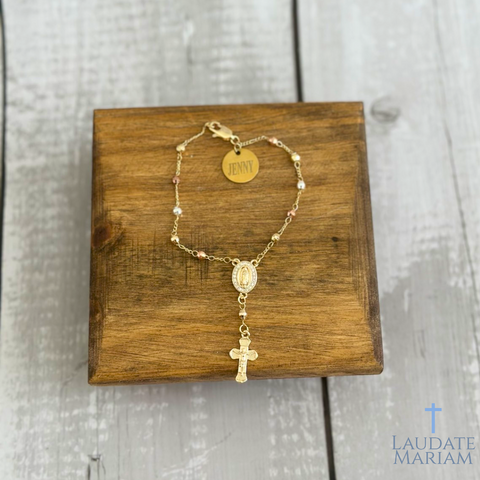 Our Lady of Guadalupe Personalized Rosary Bracelet