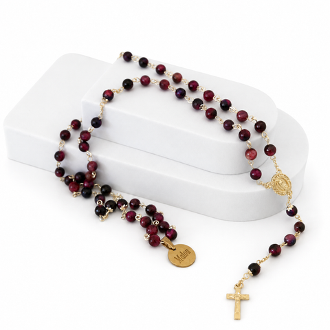 Personalized Marian Medal Catholic Rosary