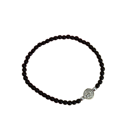 Men’s St. Benedict Protection Bracelet – Catholic Sacramental with Free Personalized Pouch
