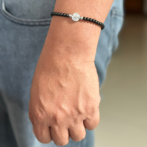 Men’s St. Benedict Protection Bracelet – Catholic Sacramental with Free Personalized Pouch