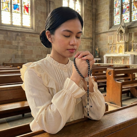 Personalized St. Benedict Paracord Rosary with Medal and Cross