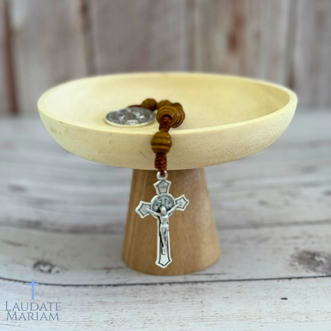 St. Benedict Handheld Cross with Medal & Beads – A Powerful Catholic Sacramental for Protection