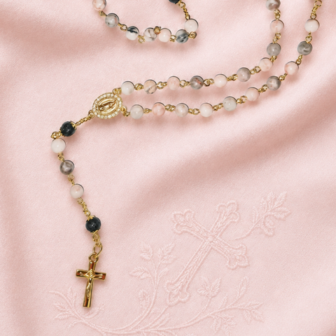 Personalized Marian Medal Catholic Rosary