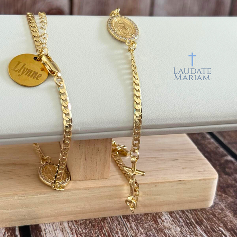 Our Lady Undoer of Knots Bracelet – Personalized Catholic Gift with Gold Medallion