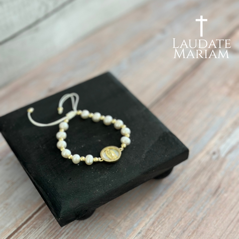 Our Lady of Guadalupe Freshwater Pearl Bracelet