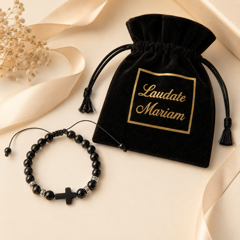 Black Semi-Precious Stone Bracelet