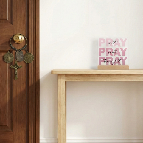 Complete Home Blessing Kit – Personalized Door Hanger + Prayer Plaque