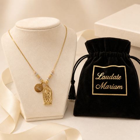 Our Lady of Grace Virgin Mary Medal Necklace