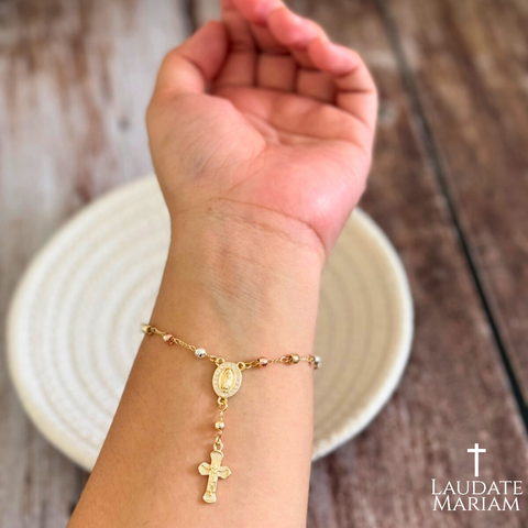 Our Lady of Guadalupe Personalized Rosary Bracelet