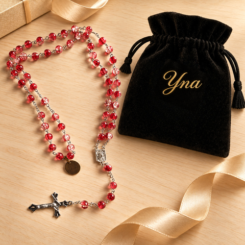 Our Lady of Lourdes with Saint Bernadette Personalized Rosary