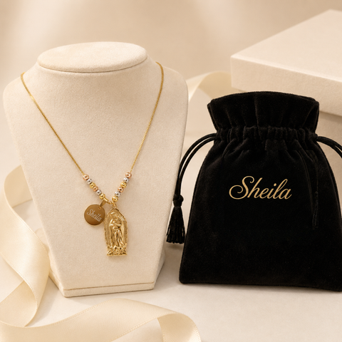 Our Lady of Grace Virgin Mary Medal Necklace