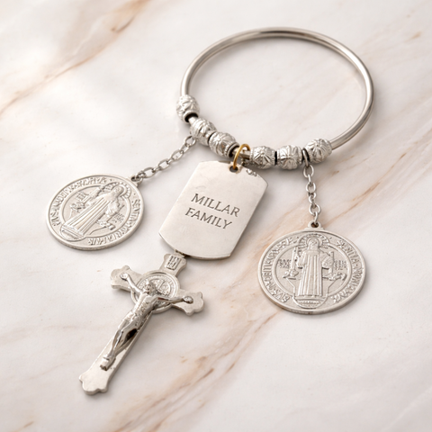 Personalized St. Benedict Door Hanger