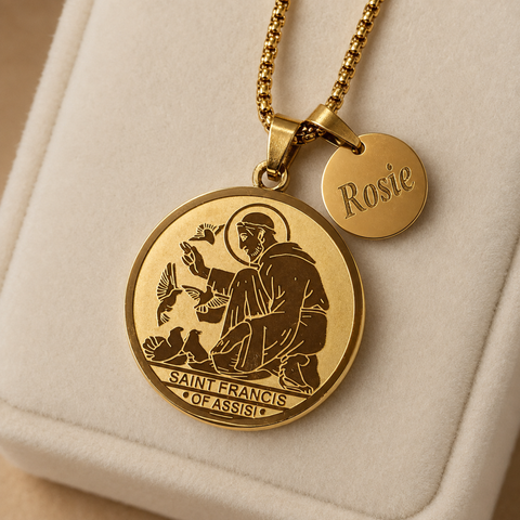 St. Francis of Assisi Personalized Necklace
