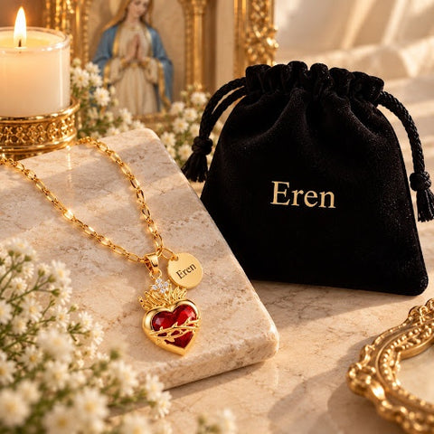 Sacred Heart of Jesus Personalized Necklace