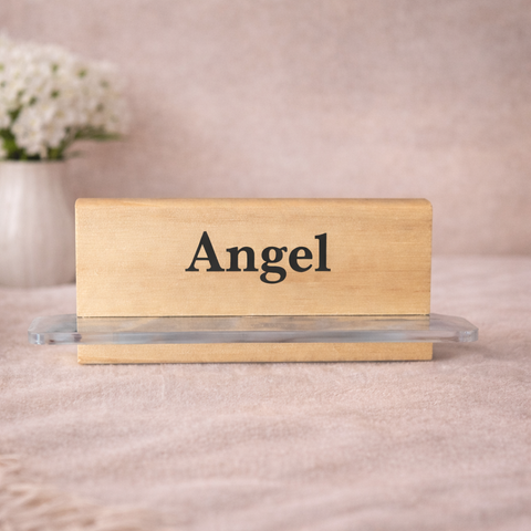 Personalized Wooden Prayer Plaque with Bible Verse – Catholic Tabletop Stand
