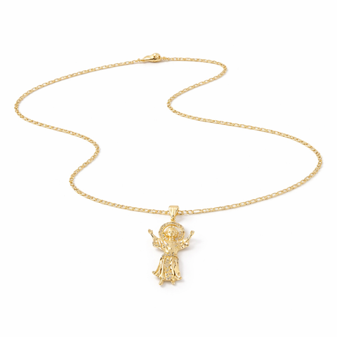 Santo Niño Gold Necklace – Devotional Pendant for Faith & Protection