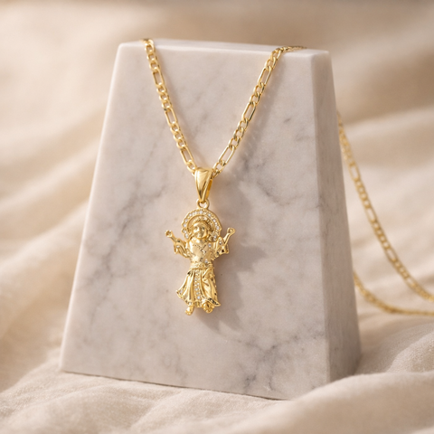 Santo Niño Gold Necklace – Devotional Pendant for Faith & Protection