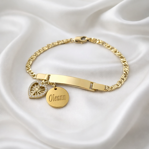 Personalized Catholic Gold Bracelet for Women with St. Joseph Medal – Stainless Steel Faith Jewelry Gift