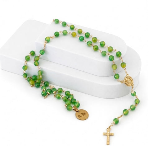 Personalized Marian Medal Catholic Rosary