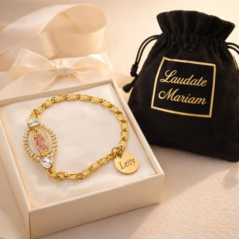 Our Lady of Guadalupe Bracelet with Zirconia Semi Precious Stones