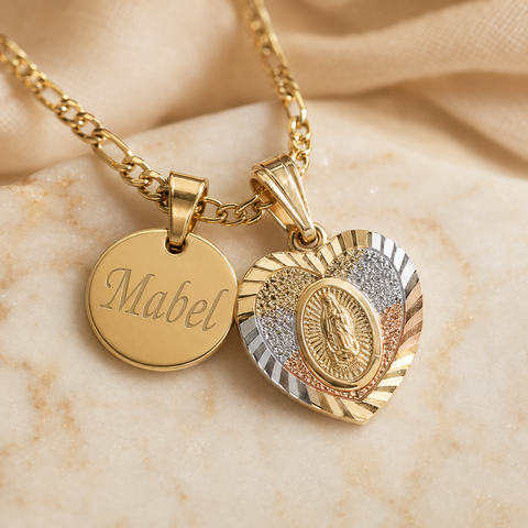 Personalized Gratia Heart Shaped Necklace
