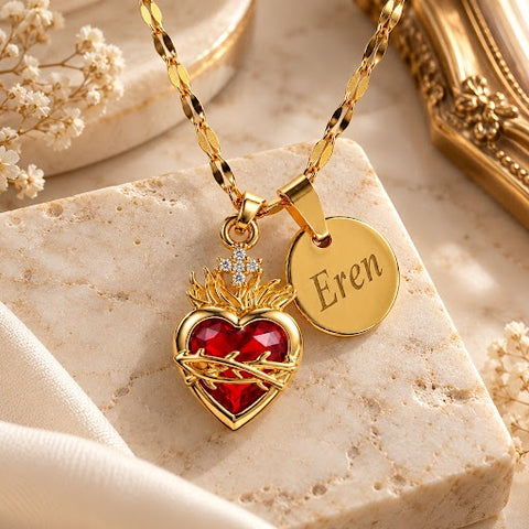 Sacred Heart of Jesus Personalized Necklace