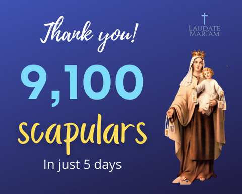 9,100 Scapulars for Distribution in Just 5 Days!