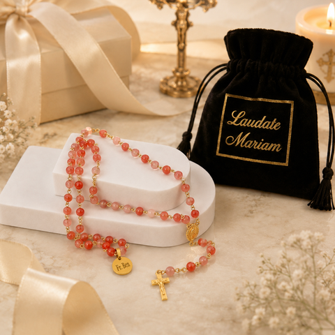 Personalized Marian Medal Catholic Rosary