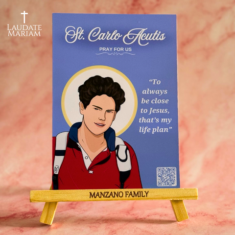 Personalized St. Carlo Acutis Interactive Prayer Card