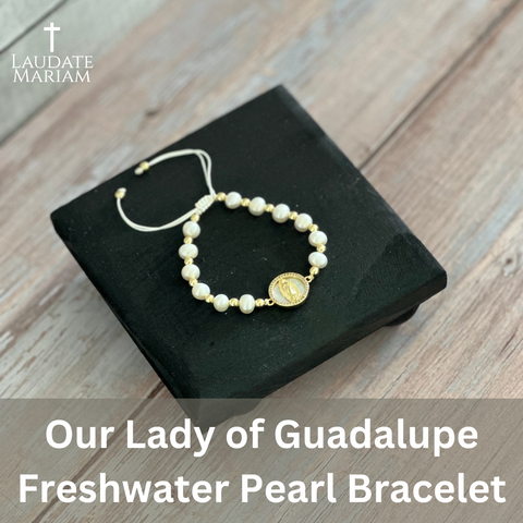 Our Lady of Guadalupe Freshwater Pearl Bracelet