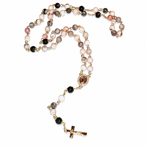 Personalized Marian Medal Catholic Rosary