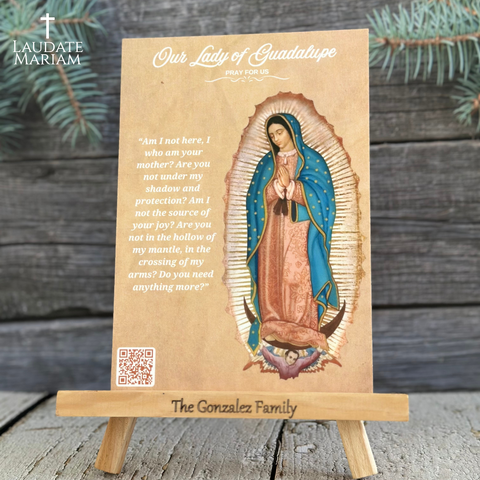 Personalized Our Lady of Guadalupe Prayer Card