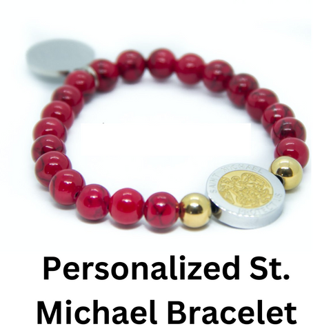 Personalized St Michael Bracelet