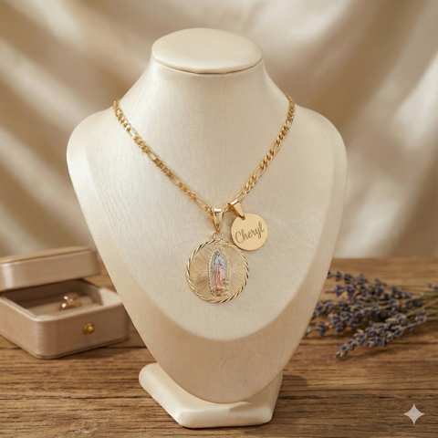 Personalized Our Lady of Guadalupe Necklace