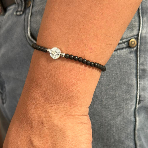 Men’s St. Benedict Protection Bracelet – Catholic Sacramental with Free Personalized Pouch