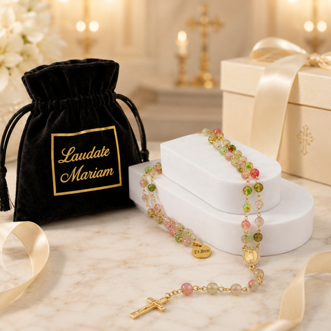 Personalized Marian Medal Catholic Rosary
