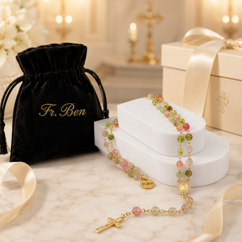 Personalized Marian Medal Catholic Rosary