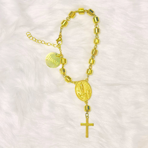 Our Lady of Fatima Personalized Rosary Bracelet