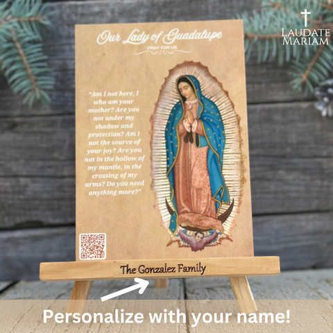 Personalized Our Lady of Guadalupe Prayer Card