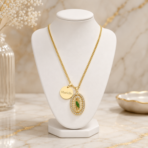 Personalized Saint Joseph Necklace – Custom Catholic Pendant with Gift Pouch