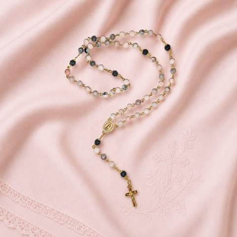Personalized Marian Medal Catholic Rosary